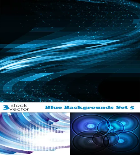 تحميل خلفيات زرقاء رائعه Vectors - Blue Backgrounds Set 5