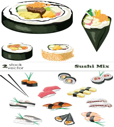 تصاميم سوشي فيكتور Vectors - Sushi Mix