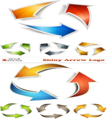 تصاميم شعارات اسهم رائعه فيكتور Vectors - Shiny Arrow Logo