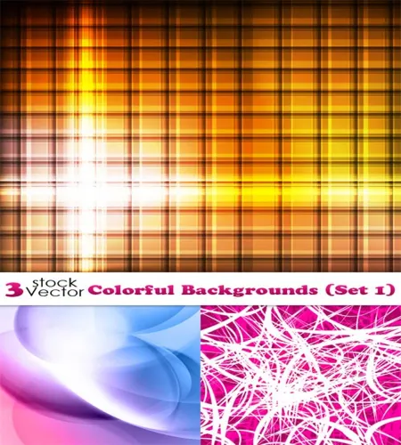 خلفيات فيكتور ملونه ورقميه Colorful Backgrounds set 1