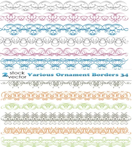 تحميل اطارات زخارف Various Ornament Borders 34