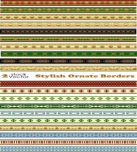 تصميم اطارات ملونه اكثر من رائعه Stylish Ornate Borders