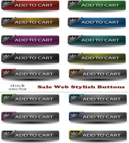 تحميل ازرار فيكتور Vectors - Sale Web Stylish Buttons