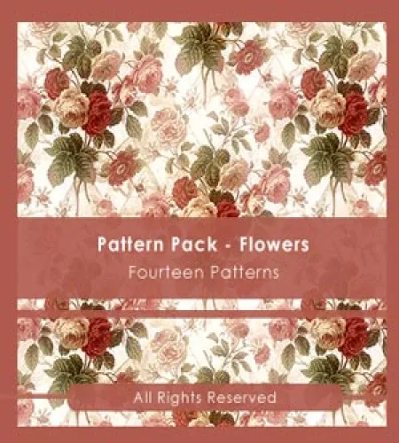 باترن ورود فوتوشوب رائع Pattern Pack - FLOWERS