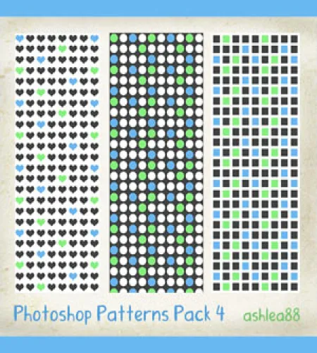 باترن مربعات ودوائر وقلوب جميله Patterns Pack 4
