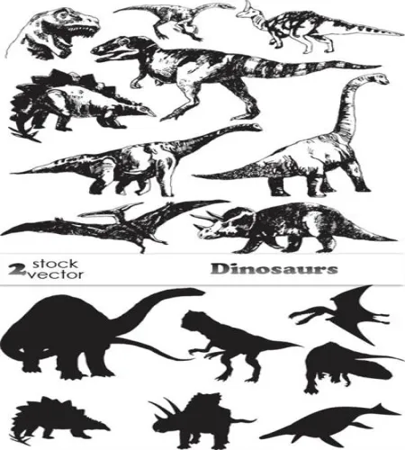 تحميل فيكتور ديناصورات Vectors - Dinosaurs