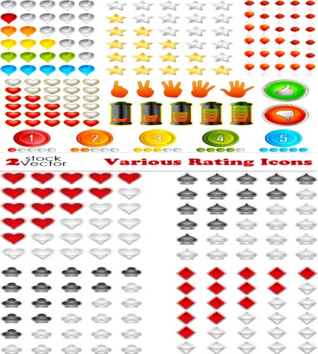 تحميل ايقونات فيكتور Vectors - Various Rating Icons 10