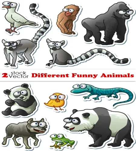 تصميم حيوانات مضحكه Different Funny Animals