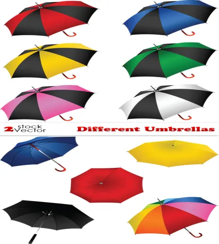 تحميل فيكتور مظلات Vectors - Different Umbrellas