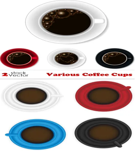 تصميم اكواب قهوه روعه Various Coffee Cups
