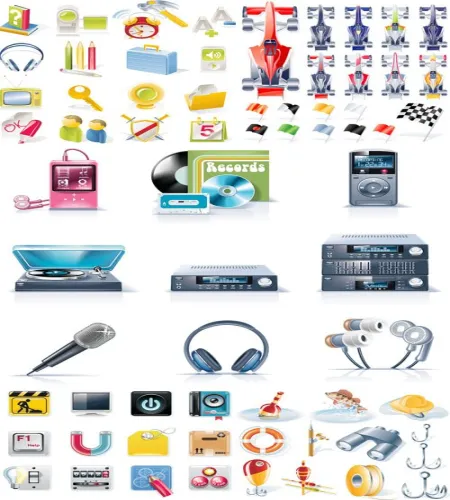تحميل ايقونات فيكتور Icons & Objects for Vector Design #36