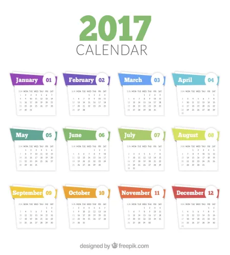 تصميم تقويم 2017 رائع ومميز ملف مفتوح تحميل مباشر