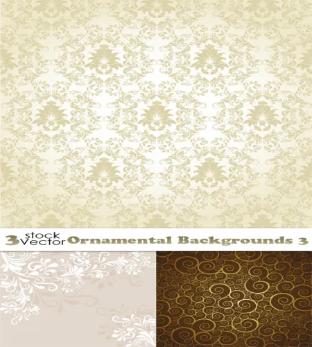 تحميل خلفيات فيكتور Vectors - Ornamental Backgrounds 3