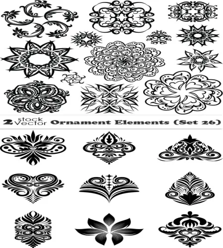 زخارف فيكتور جديده روعه Ornament Elements Set 26