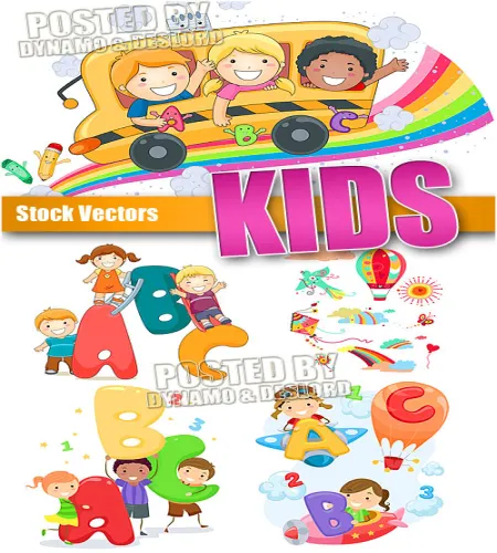 ستوكات فيكتور اطفال Kids - Stock Vectors