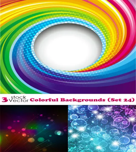 خلفيات فيكتور ملونه Colorful Backgrounds Set 24