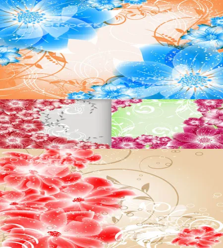 تحميل خلفيات فيكتور ورود  Abstract background with flowers