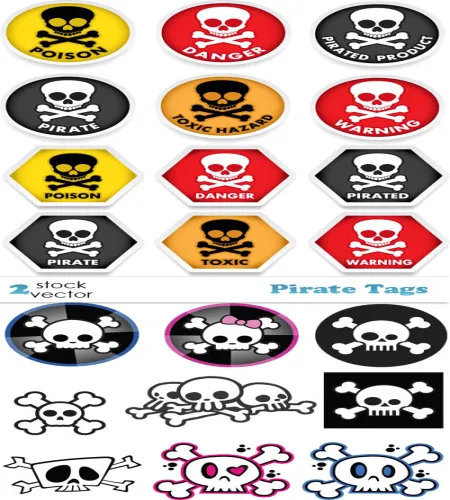 تصميم جماجم مميزه Pirate Tags