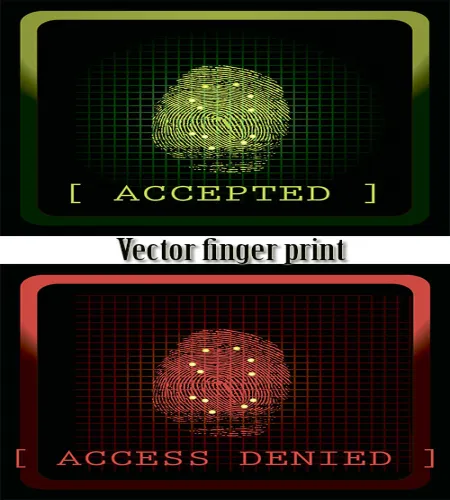 تصميم بصمة اصبع رائعه Vector finger print
