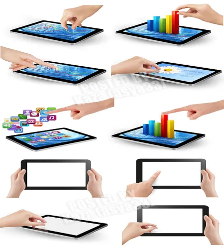 تحميل فيكتور تابلت رائع Vectors - Tablet PC & hands