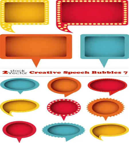 تحميل فيكتور Vectors - Creative Speech Bubbles 7