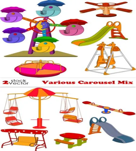 تحميل فيكتور العاب اطفال Vectors - Various Carousel Mix