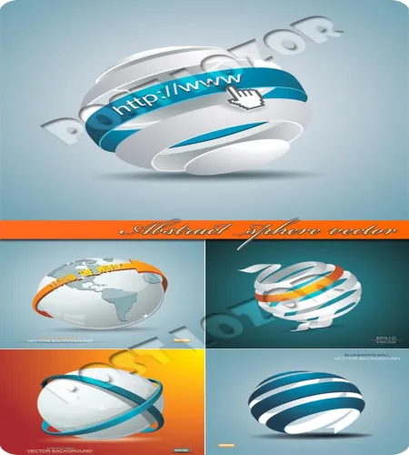 تصاميم كره دائريه Abstract sphere vector