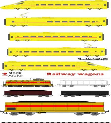 تصميم قطار وعربات قطار Railway wagons