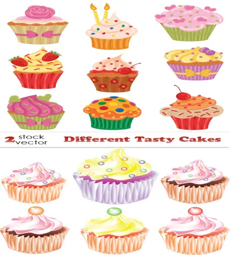 تصميم حلويات كيك ملفات مفتوحه Different Tasty Cakes