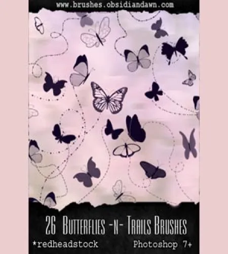 تحميل فرش فوتوشوب فراشات butterflies and trails 