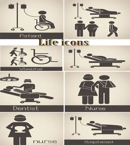 ايقونات مستشفيات Stock: Life icons