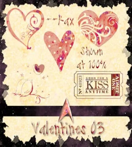 فرش فوتوشوب قلوب Valentine 03 PS CS 2