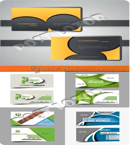 تصميم بطاقات عمل وشركات Elegant business cards 18