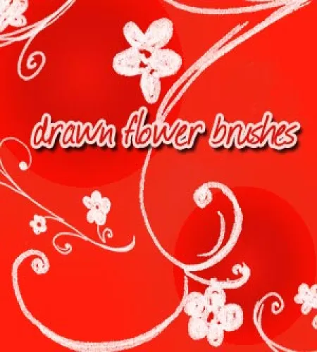 فرش فوتوشوب زخارف ورود drawn floral brushes