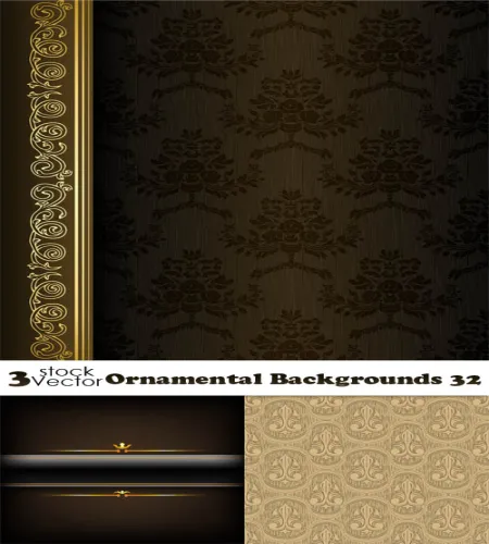 تحميل خلفيات فيكتور Vectors - Ornamental Backgrounds Set 32