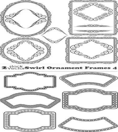 زخارف اطارات روعه Swirl Ornament Frames