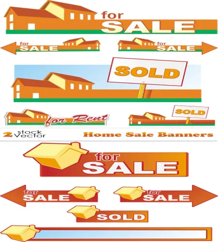 بنرات بيع منازل Home Sale Banners