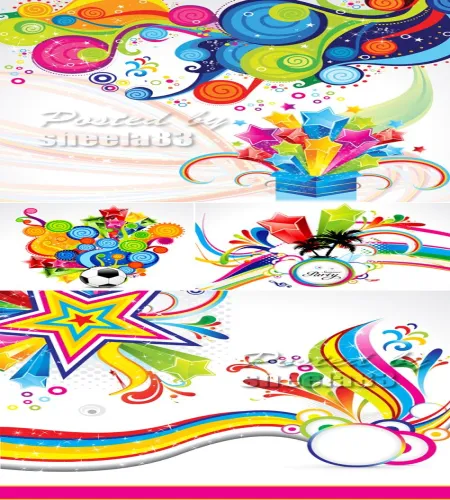 خلفيات ملونه فيكتور اكثر من رائعه Multicolor Abstract Backgrounds