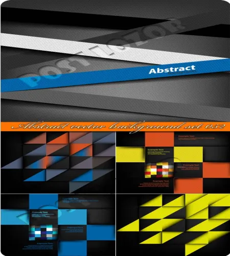 تحميل خلفيات Vectors - Abstract vector background set 052