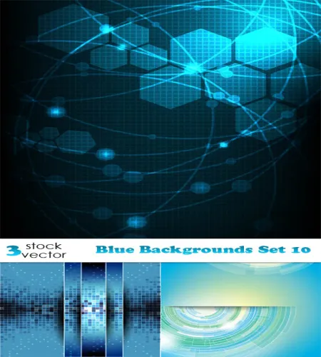 تحميل خلفيات فيكتور زرقاء Blue Backgrounds Set 10