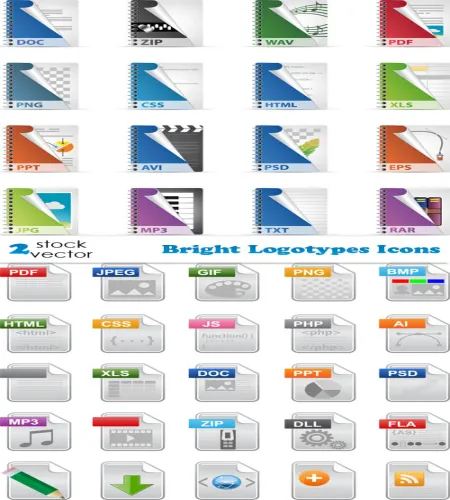 ايقونات برامج Vectors - Bright Logotypes Icons