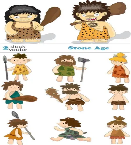 تحميل شخصيات العصر الحجري Vectors - Stone Age
