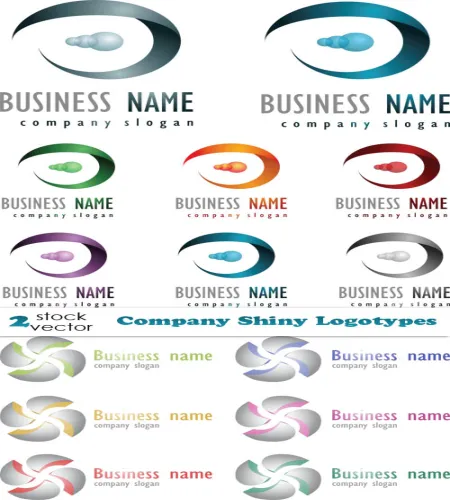 تحميل فيكتور شعارات Vectors - Company Shiny Logotypes set 1 