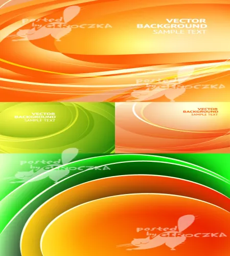 تحميل خلفيات فيكتور Vectors - Abstract orange and green