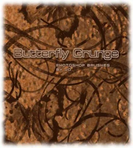 فرش فراشات وخطوط Butterfly Grunge Brushes