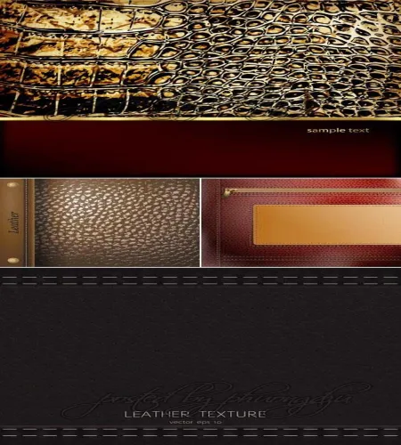 خلفيات خامات جلديه Leather Backgrounds Vector