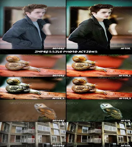 تحميل اكشن فوتوشوب للتعديل على الصور 3 Impressive Photo Actions for Photoshop