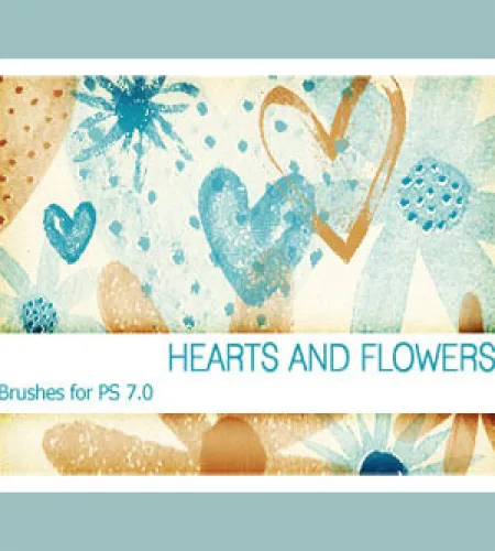 فرش ورود وقلوب مميزه وروعه Hearts and Flowers brushes