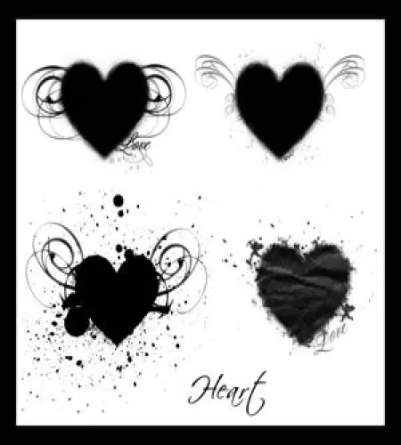 فرش قلوب فوتوشوب جديده وروعه Heart brushes