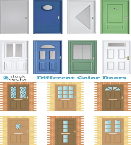 تصميم ابواب ملونه جديده Different Color Doors